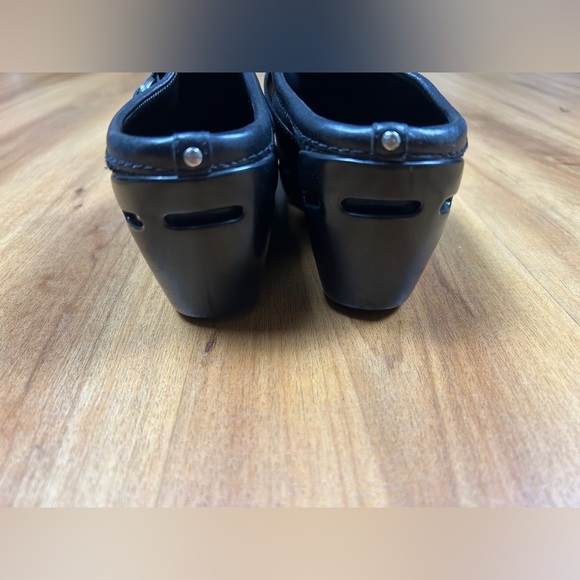 Cole Haan NikeAir Womens Black Leather Suede Wedge Mule Clogs . Sz 6B - Picture 8 of 15